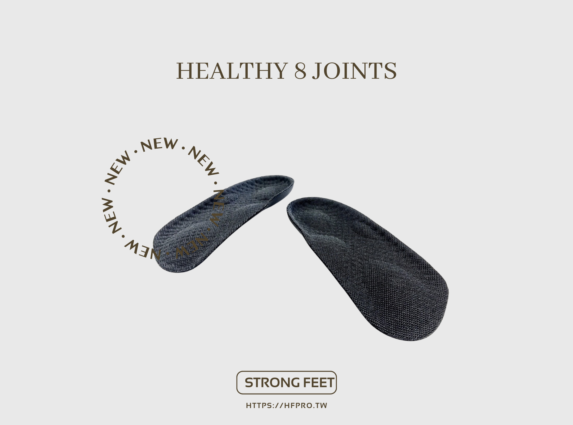 STRONG FEET  <br/>  Healthy Shoe-Pads -8 joints (High Arch Foot)