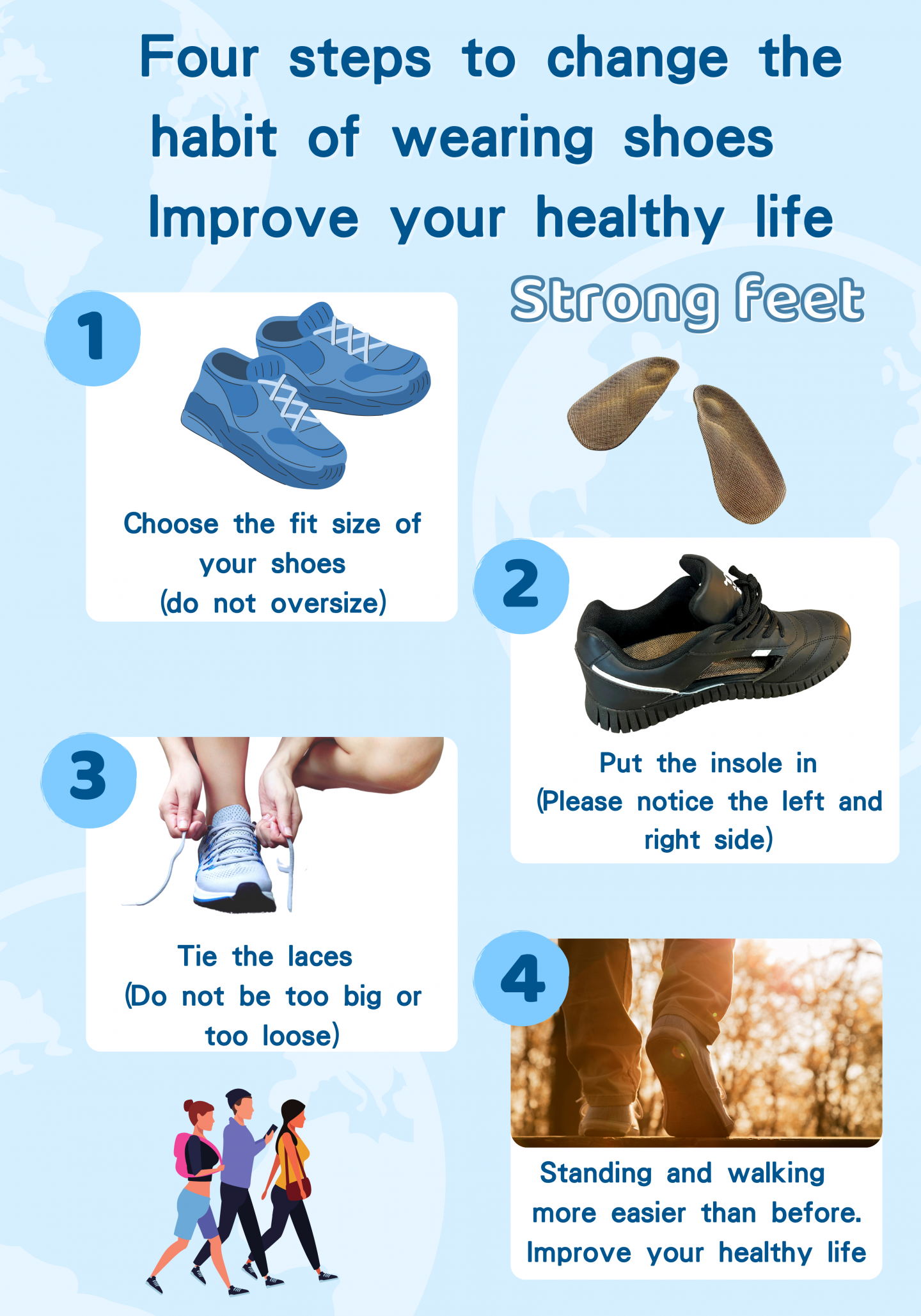 Four steps to change the habit of wearing shoes and improve your healthy life